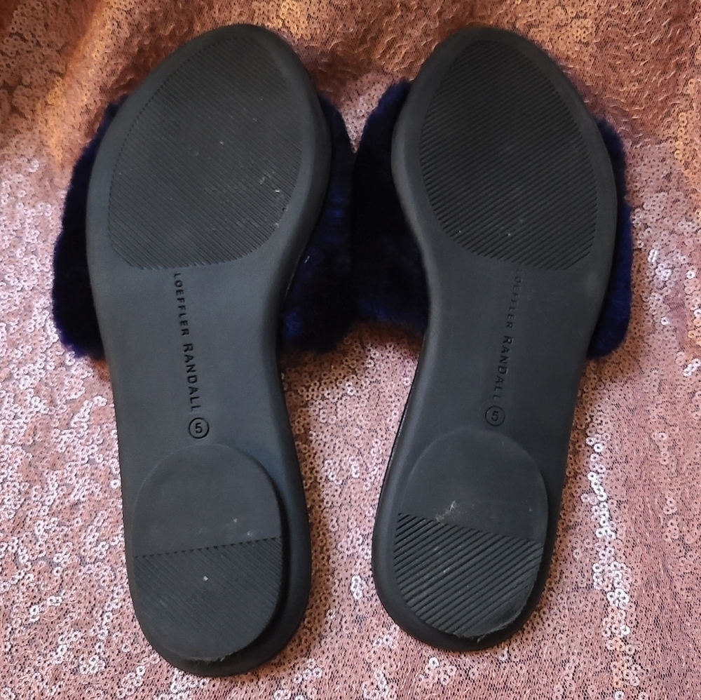 Loeffler Randall Isabel Shearling Fur Slides – Size 5 - Picture 3 of 4
